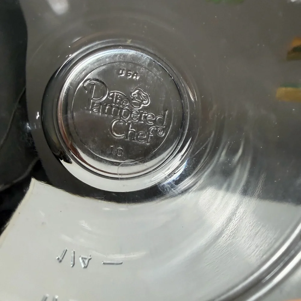 Pampered Chef Prep Bowl Set Measuring 1 Cup  Clear Glass Lot of 4